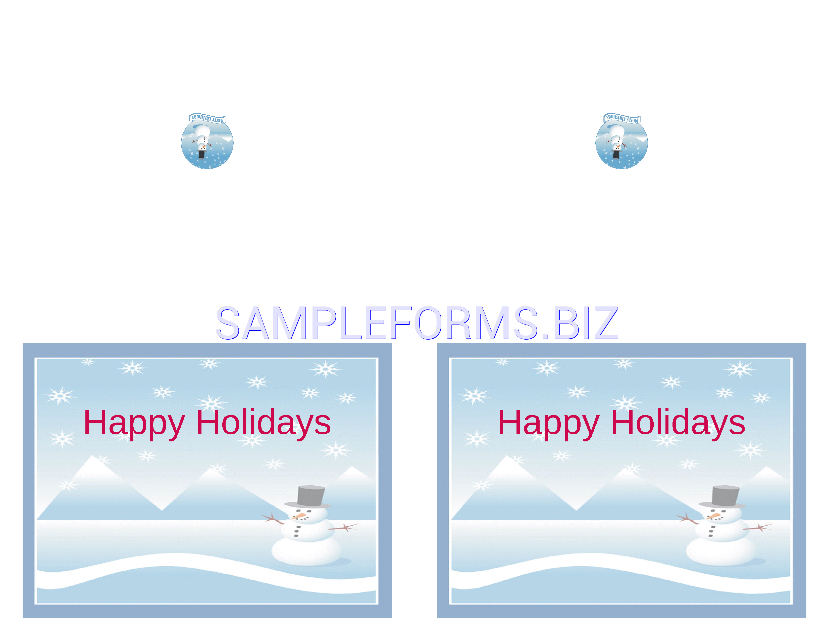 Preview free downloadable Holiday Card Template 1 in PDF (page 1)