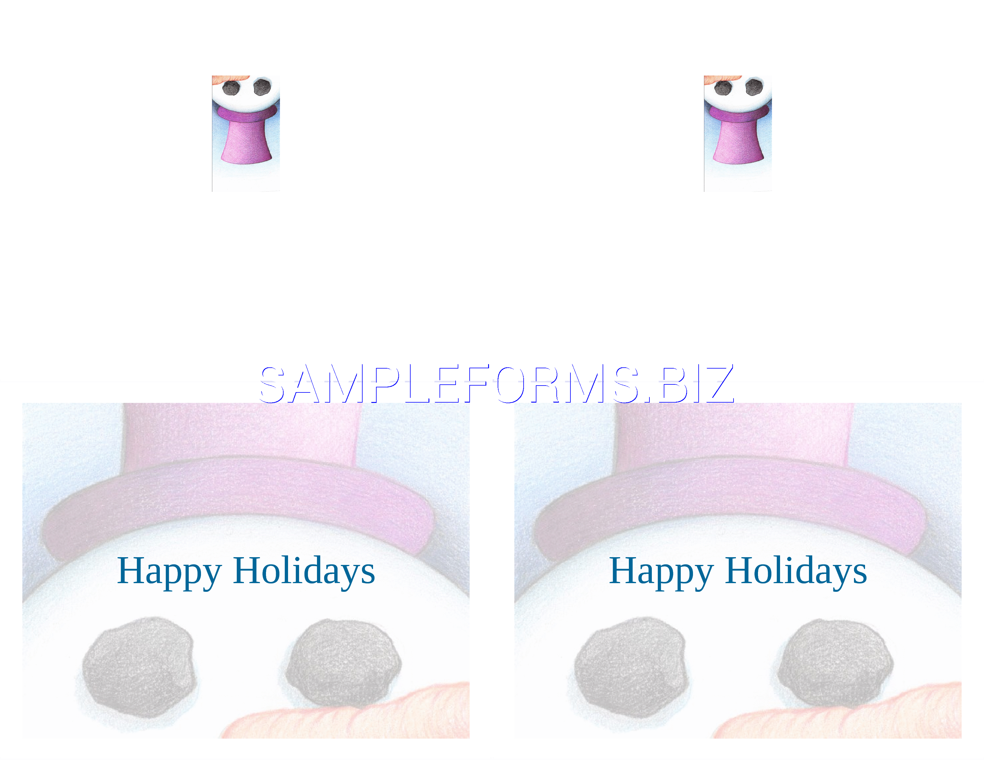Preview free downloadable Holiday Card Template 3 in PDF (page 1)